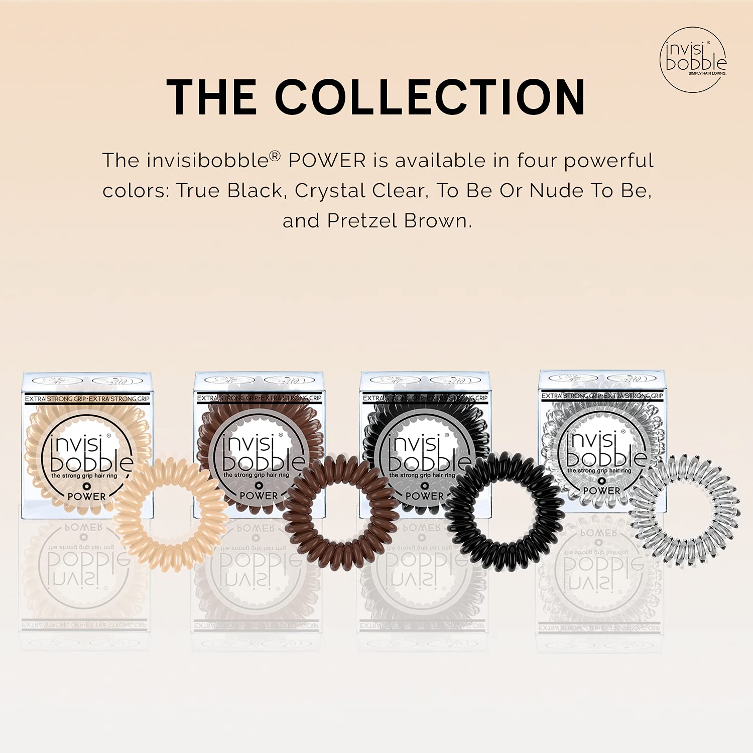 invisibobble Power Traceless Pretzel Brown swim-proof design keeps hair tidy at the pool