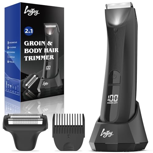 INVJOY manscape body trimmer ceramic blade closeup for precision trimming.