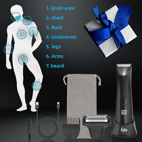 INVJOY manscape body trimmer gift packaging presentation.