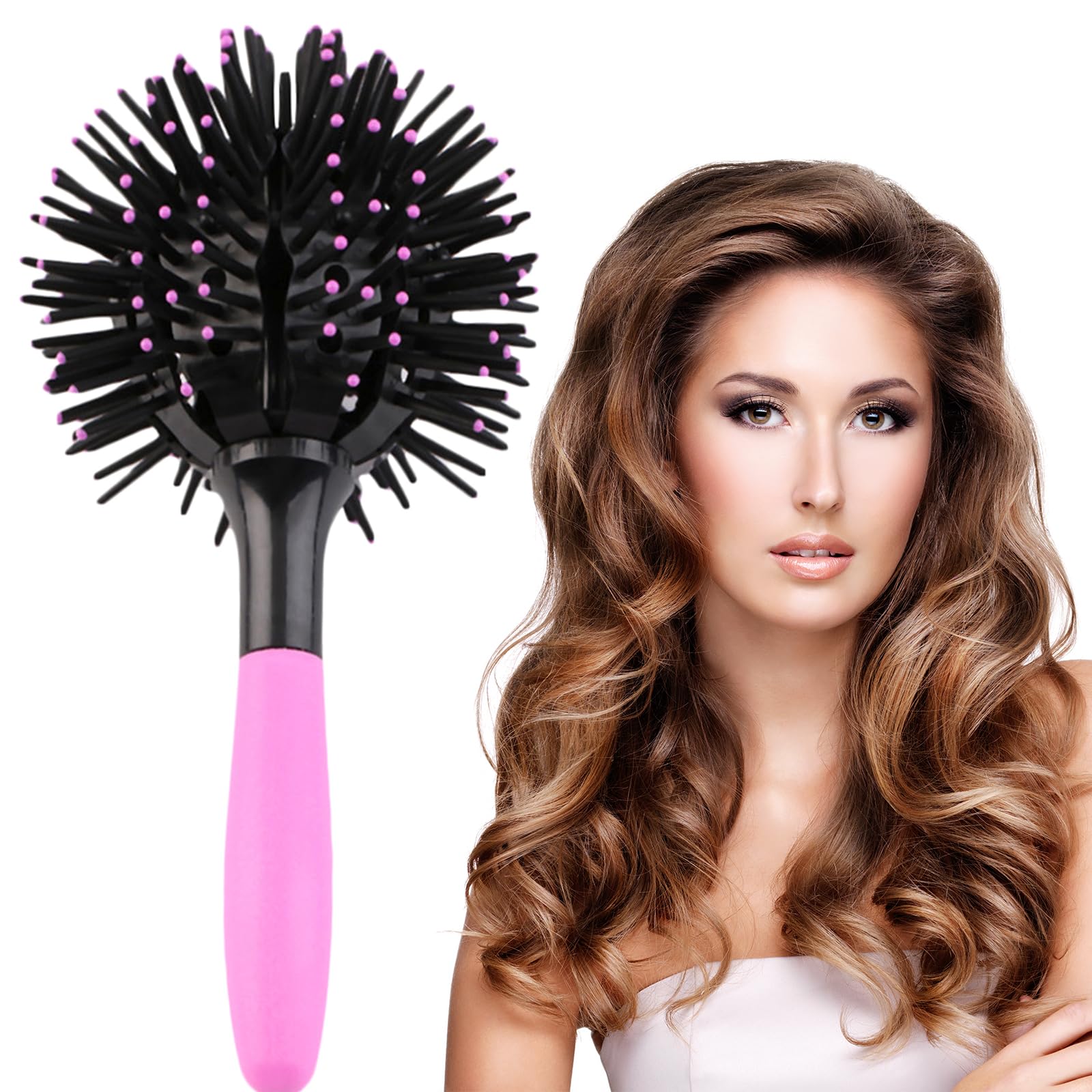 INVODA 3D Round Hair Brush for 360° styling and quick blowouts.