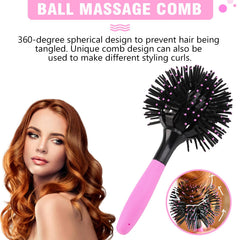 INVODA ball-tip bristles massage scalp while detangling for smoother hair.