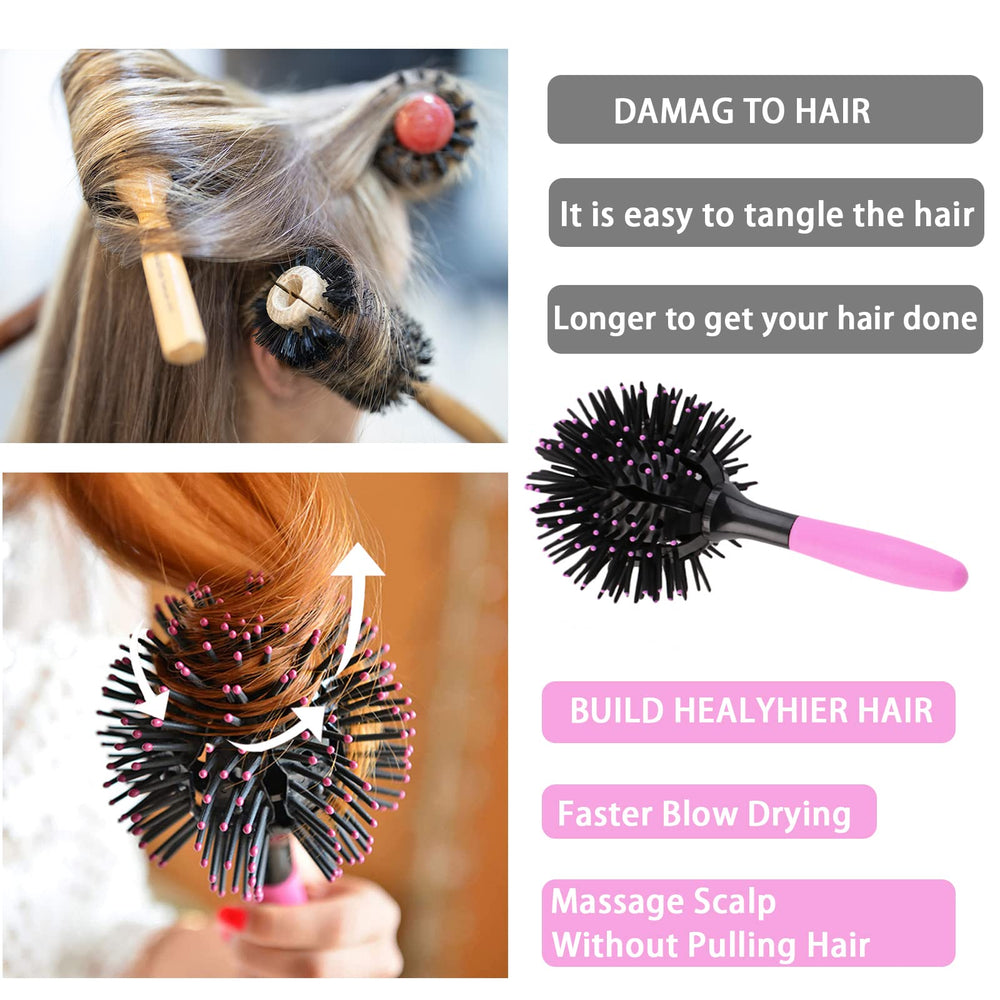 INVODA wet-to-dry brush streamlines styling on damp or dry hair.