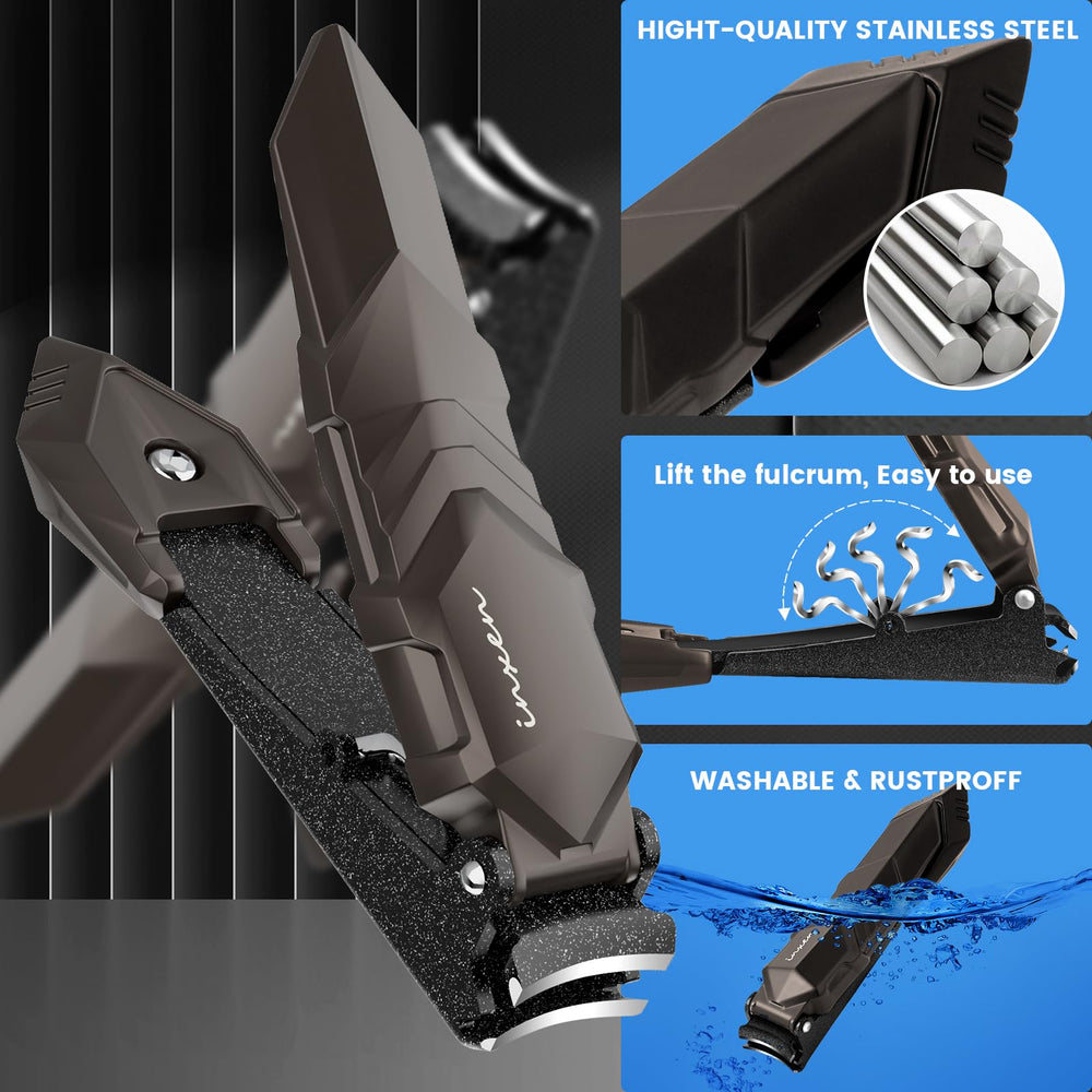 INXEN nail clippers premium stainless steel and zinc alloy for durability