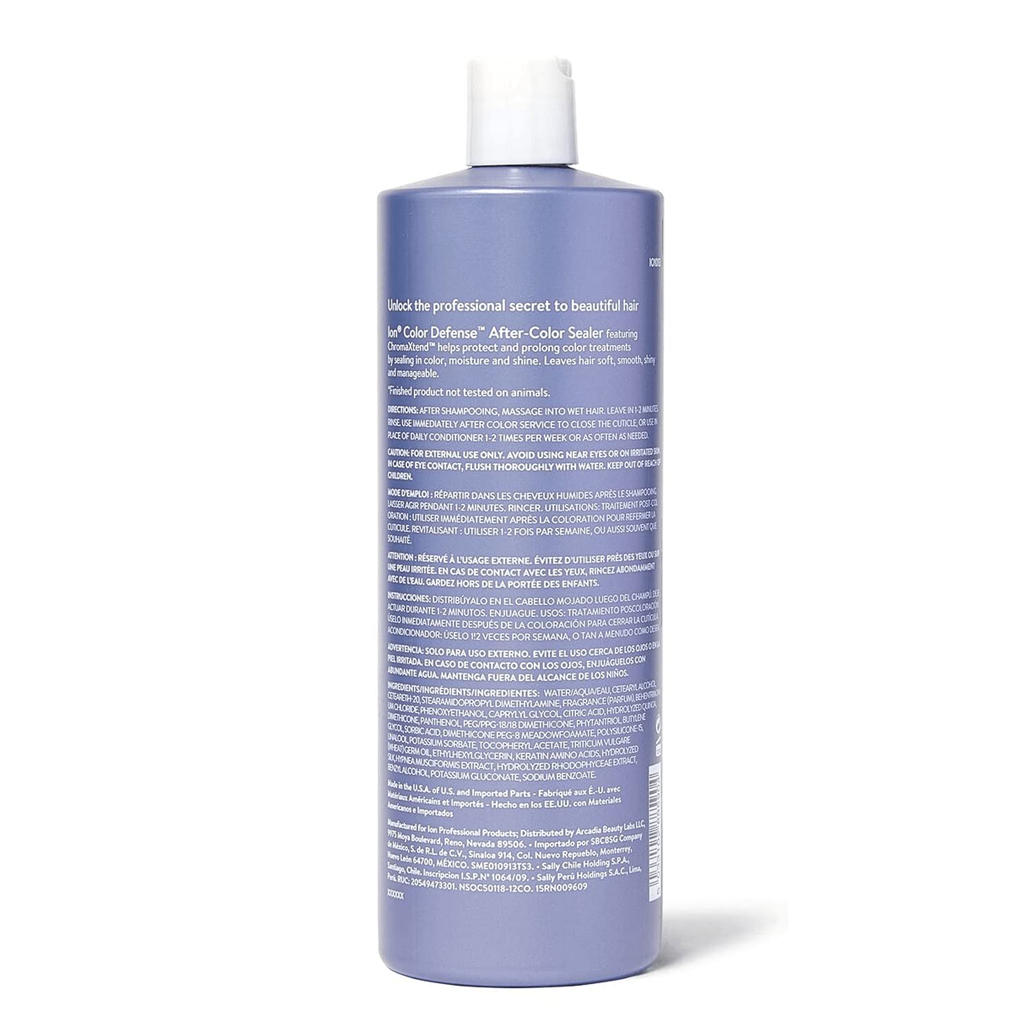 ion Color Defense AfterColor Sealer on hair with gloss finish, signaling smooth color protection