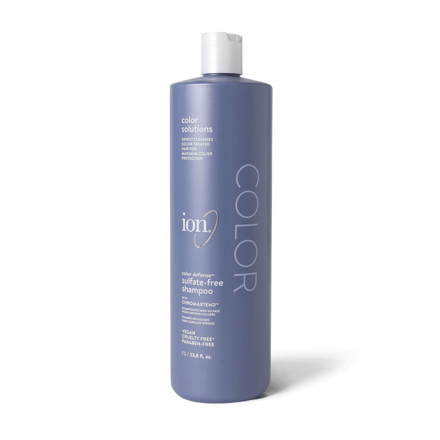 Ion Color Defense Shampoo bottle with gentle cleanse for color-treated hair.