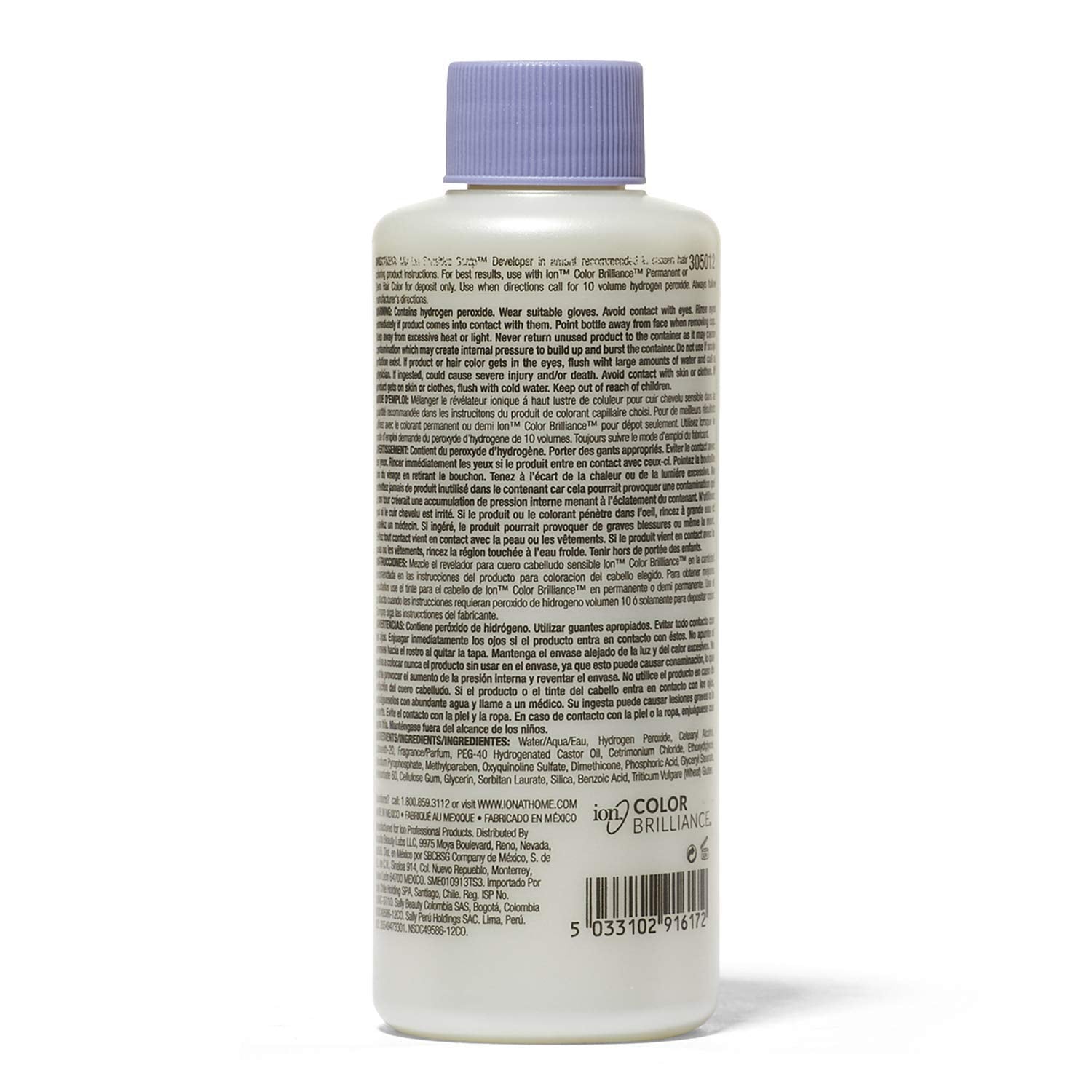 Ion Sensitive Scalp creme developer held in hand with refreshing fragrance and easy application