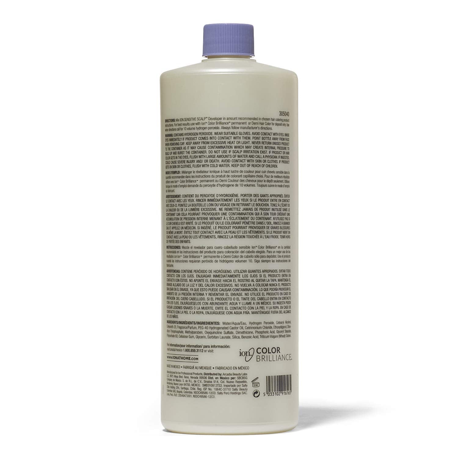 Ion Sensitive Scalp 10 Volume Creme Developer packaging 32oz closeup emphasizing ready-to-use supply