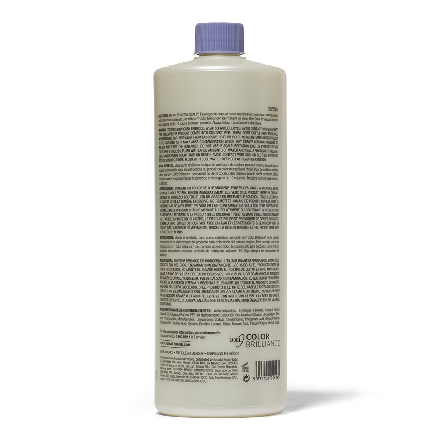 Ion Sensitive Scalp 10 Volume Creme Developer with wheat germ protein closeup highlighting conditioning benefits
