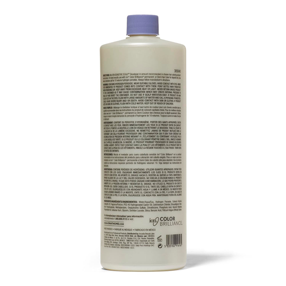 Ion Sensitive Scalp 10 Volume Creme Developer with wheat germ protein closeup highlighting conditioning benefits