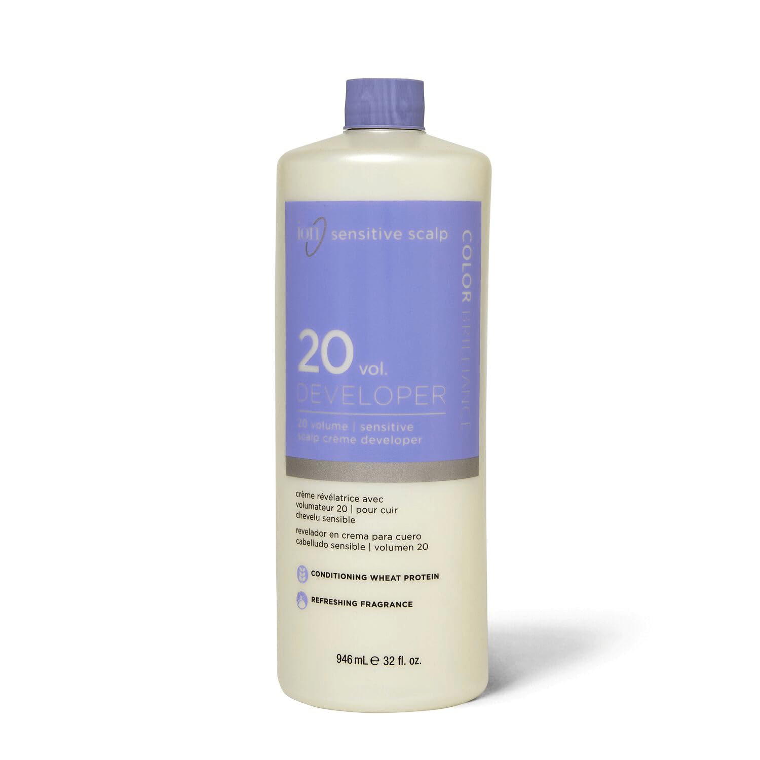 Ion Sensitive Scalp 20 Volume Creme Developer bottle front for comfortable color processing