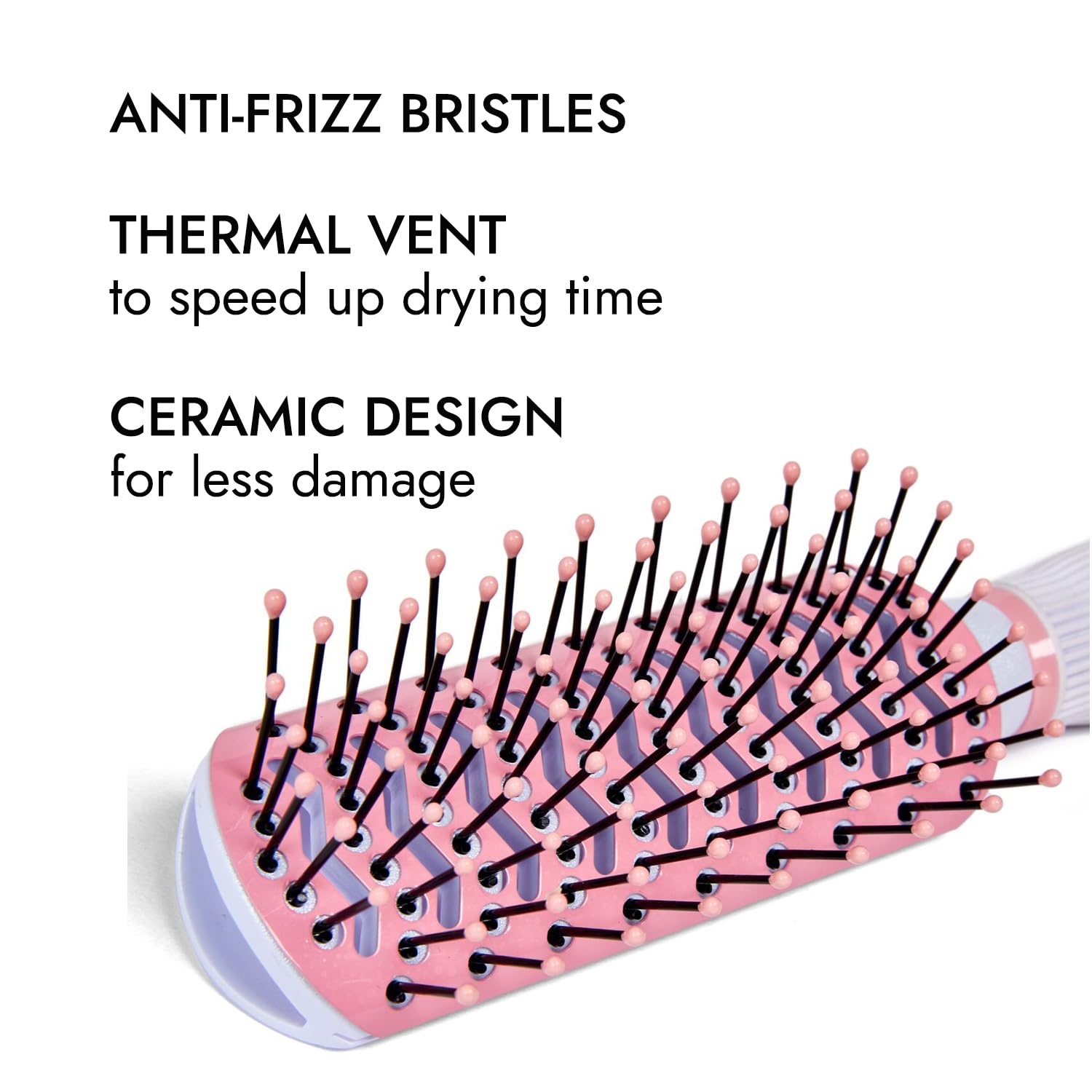 Ion Smoothing Ceramic Vent Brush during drying action highlighting faster airflow
