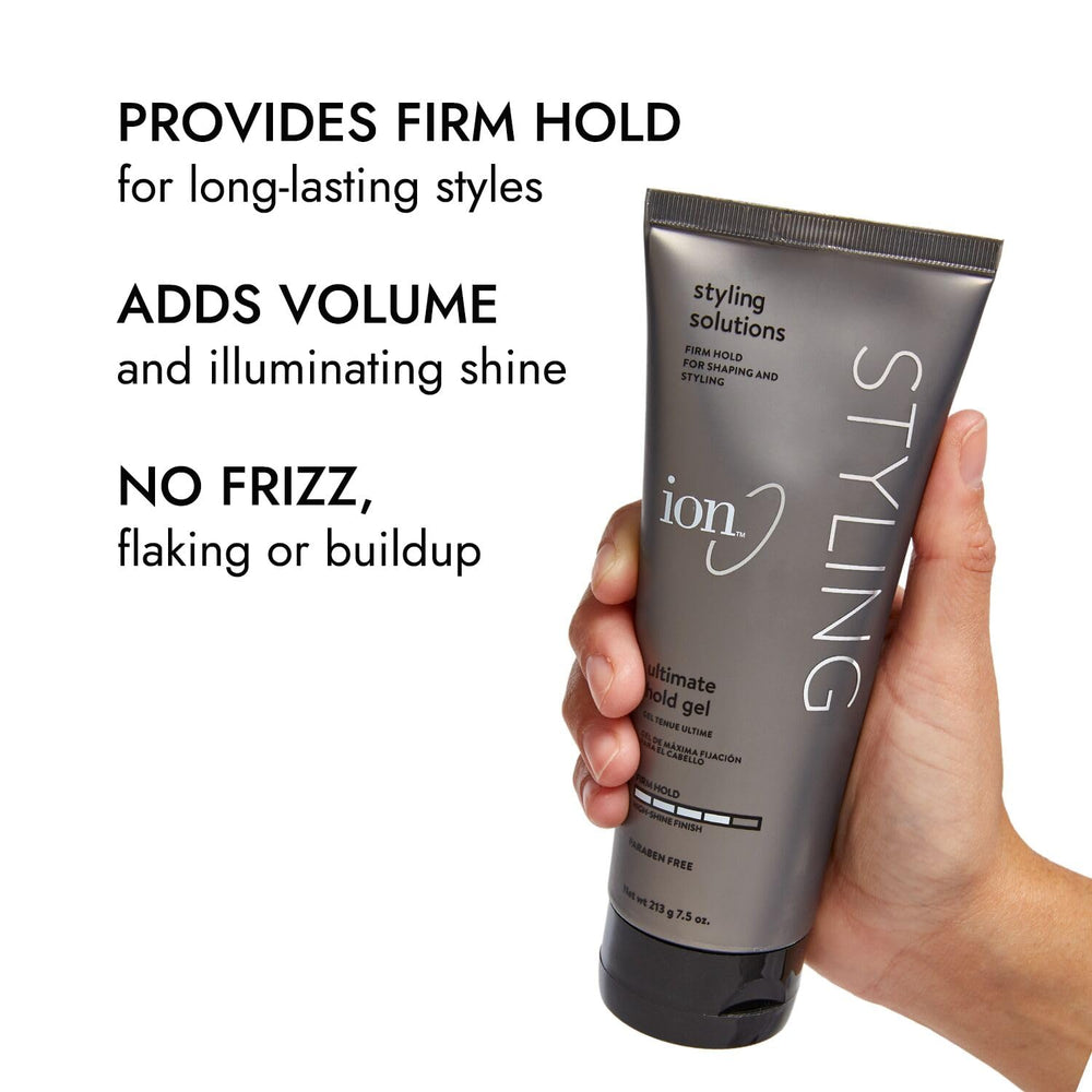 ion Styling Solutions Ultimate Hold Gel dispenser allows precise application and control