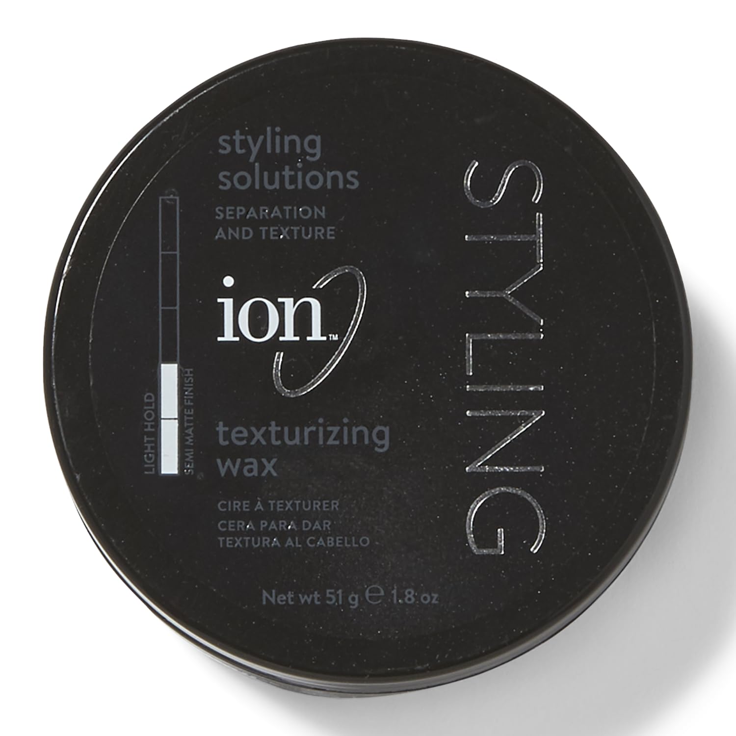 Ion Texturizing Wax bottle application for defined, pliable texture