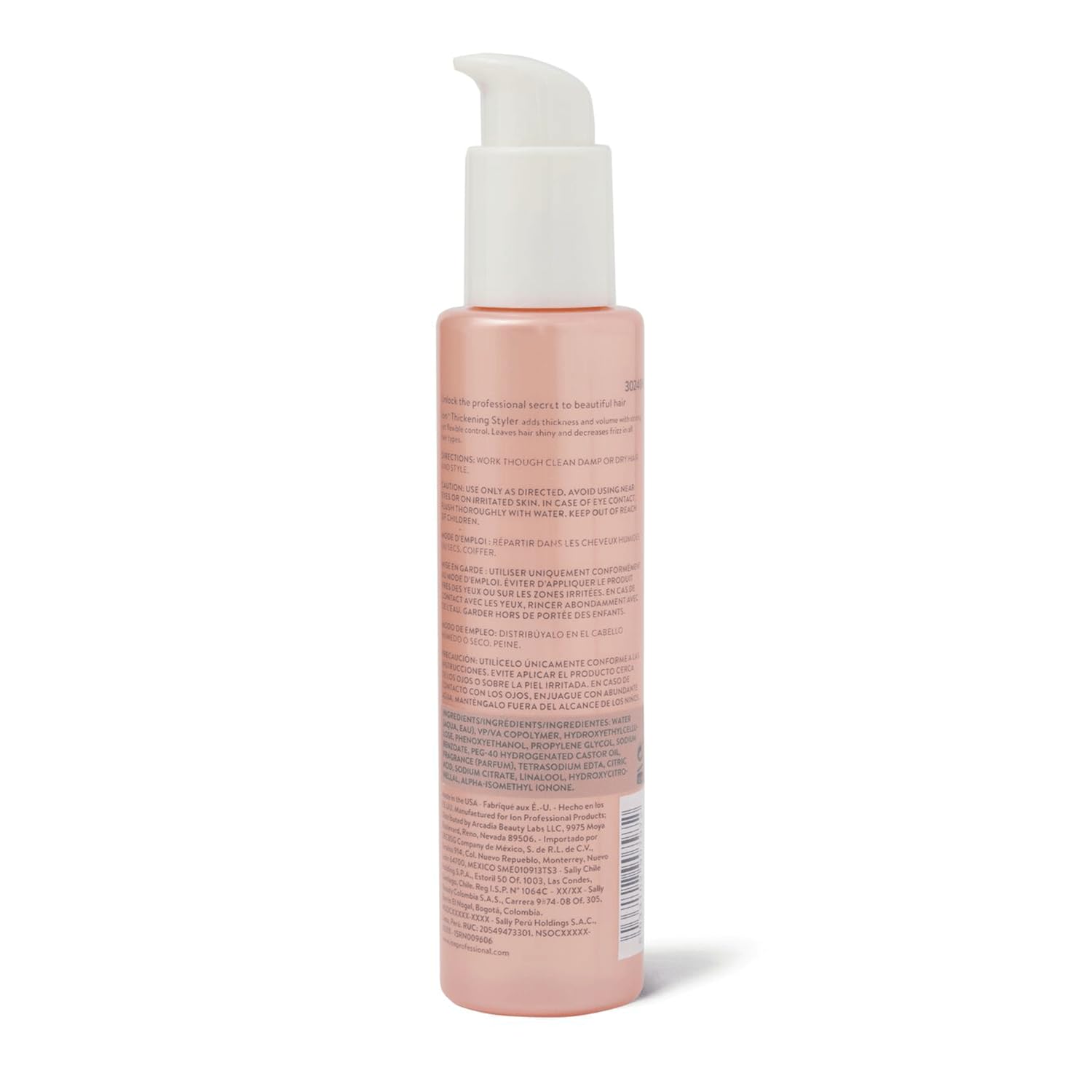 ion Thickening Styler hair-application demonstrates hands-on styling with flexible volume and lift.