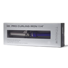 Ion Titanium Pro Curling Iron temperature control dial enables precise heat for different hair textures.