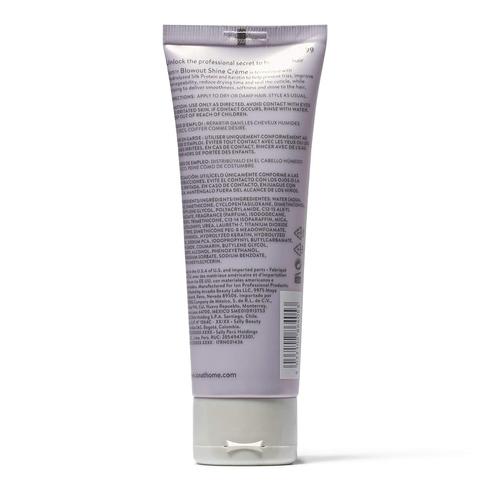 ion Weightless Shine Creme hair application showing smooth, frizz-free styling
