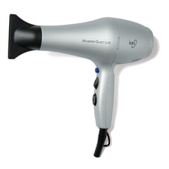 Ion Whisper Quiet Lite hair dryer side view demonstrates compact design ideal for travel and small spaces