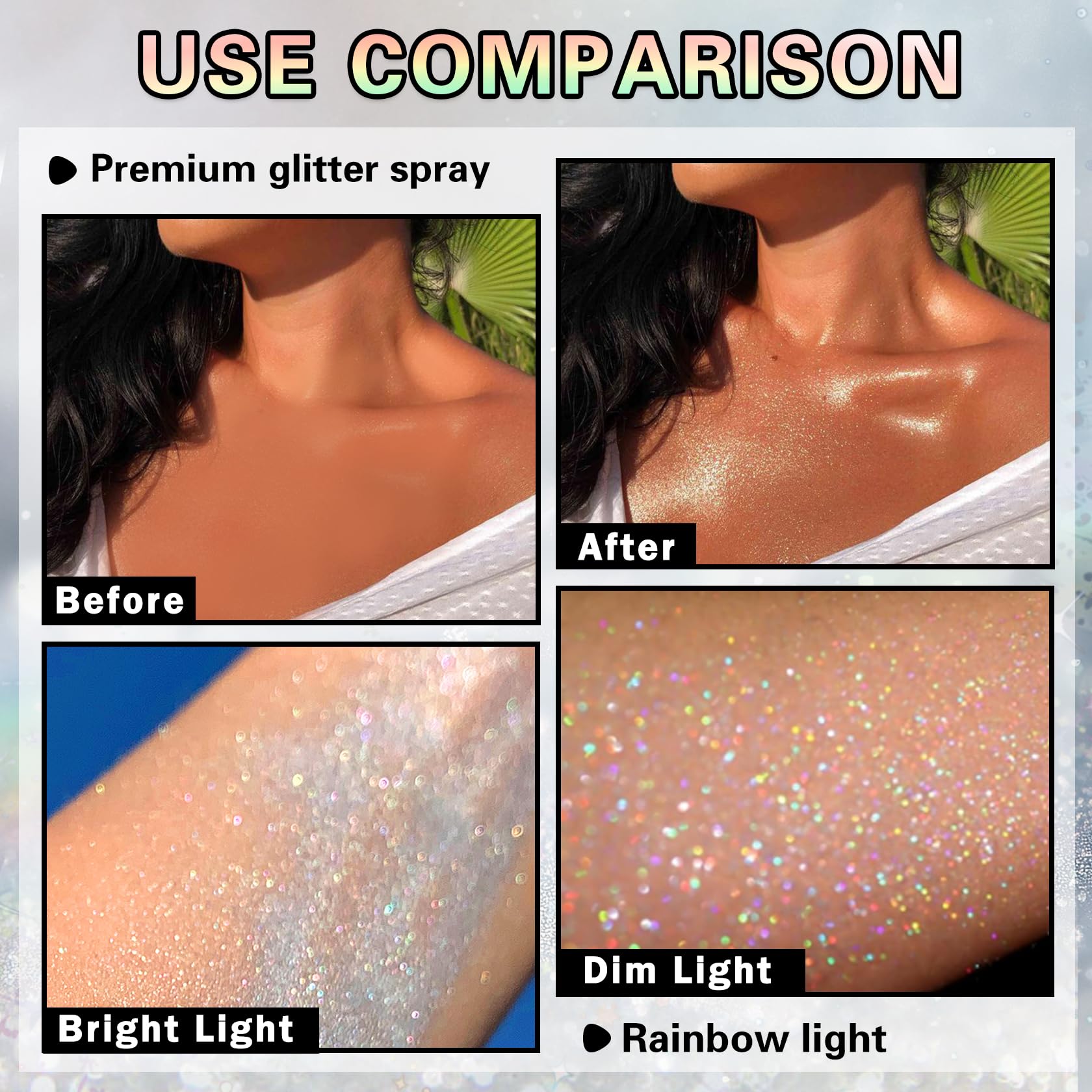 IONSGAKO long-lasting shine on skin suitable for stage and photos.