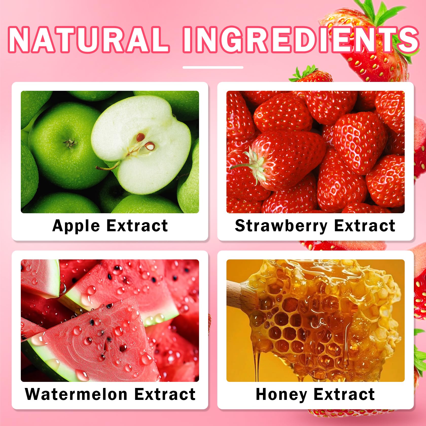 IONSGAKO Propolis and fruit ingredients offer natural nourishment for soft lips.