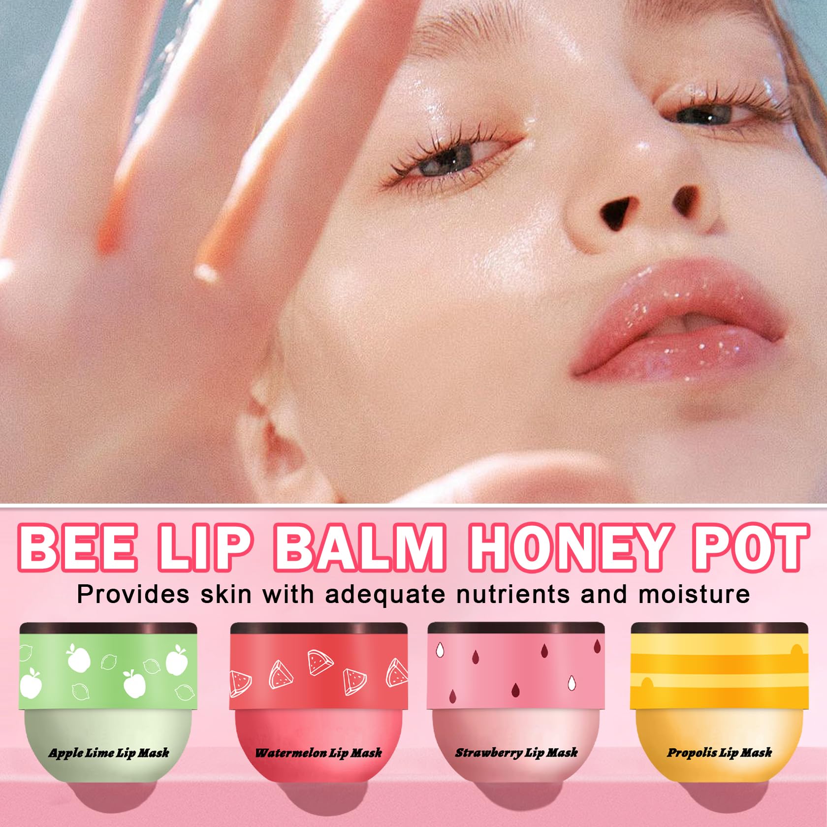 IONSGAKO Travel-friendly honey pot lip mask is great for hydration anywhere.