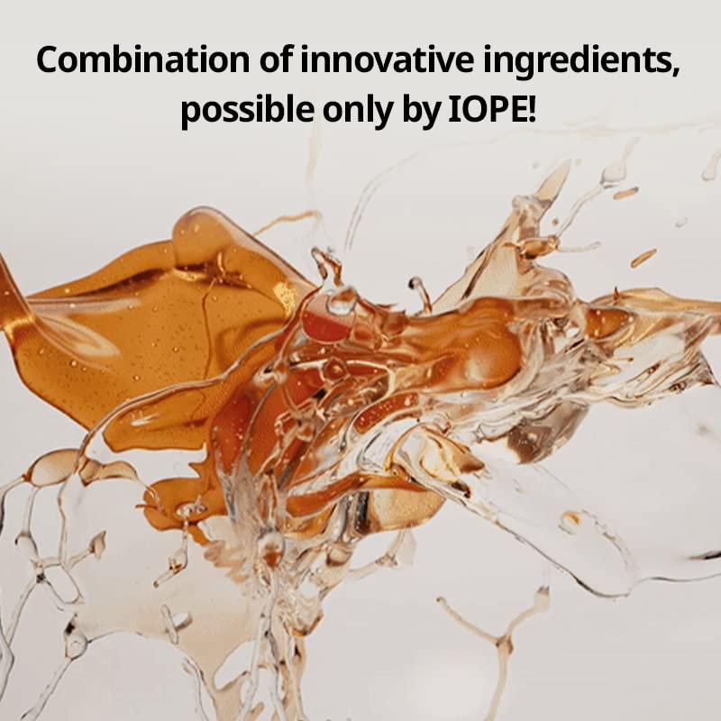 IOPE Bio-PDRN Caffeine Shot Serum ingredients chart with high PDRN and caffeine.