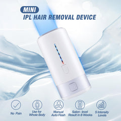 Iouniya laser hair removal device side view showing portable compact silhouette for travel-friendly sessions
