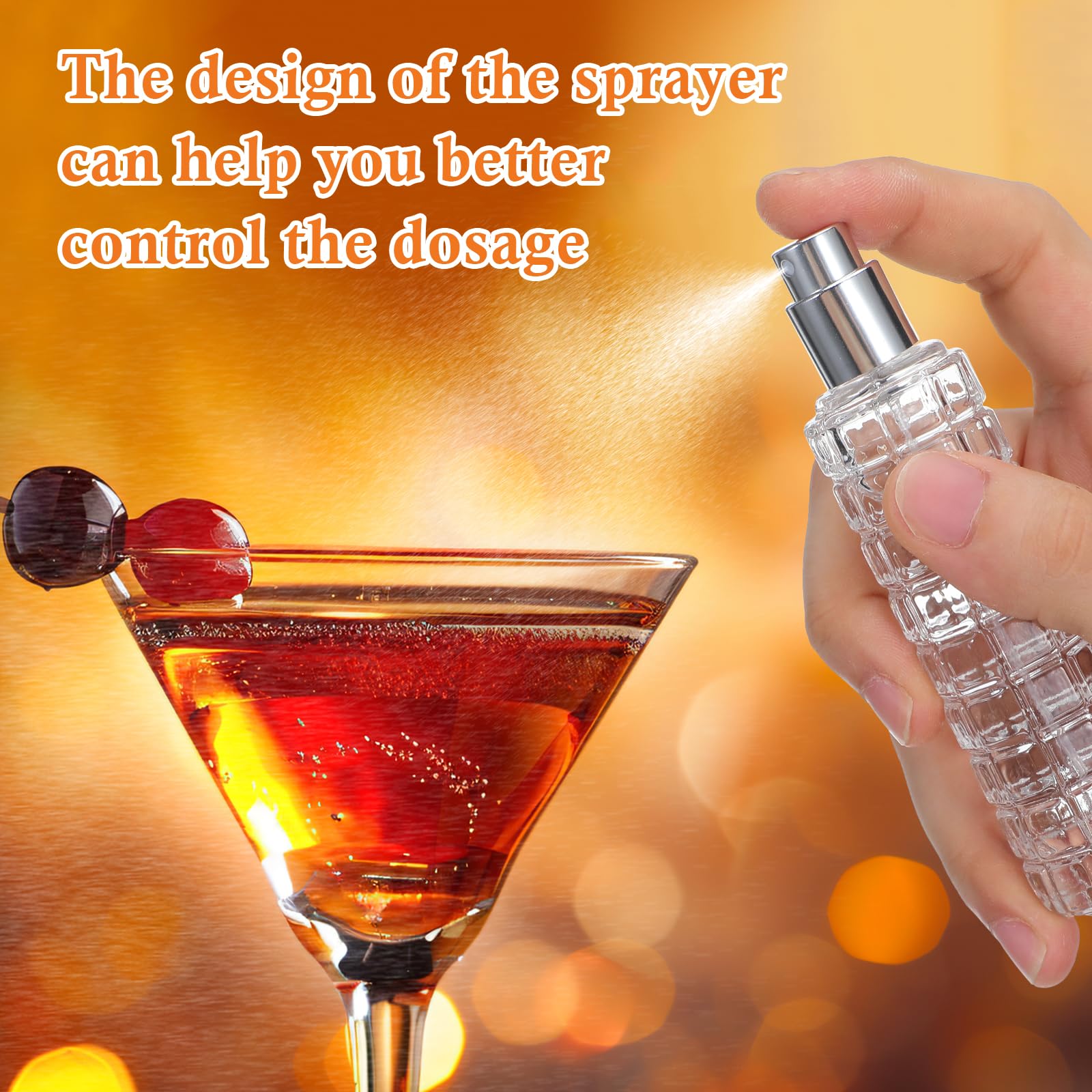 Ipetboom Portable Glass Spray Bottle ready for cocktails on the go