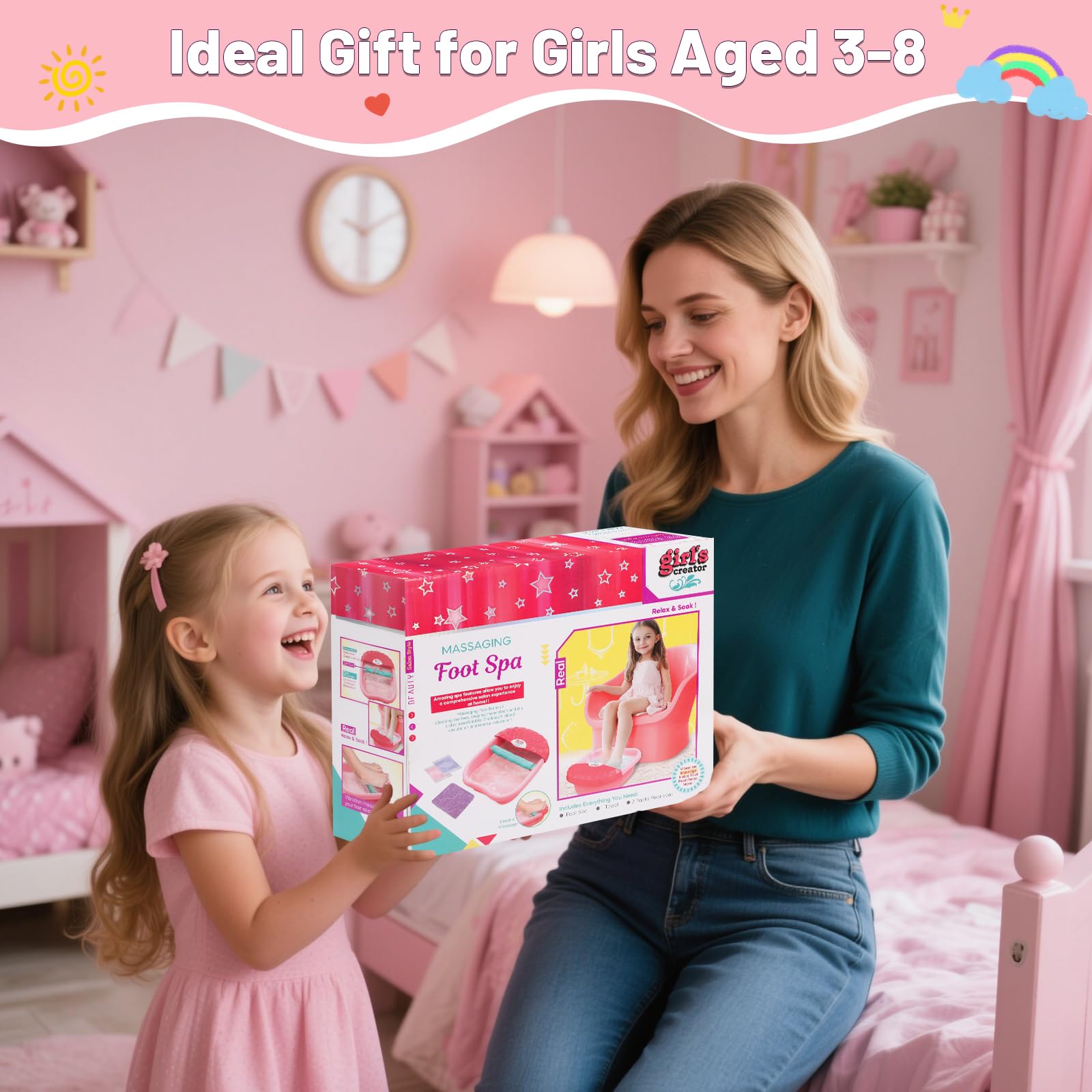 IPOOLTENG Kids Foot Spa Kit safe durable design ensures worry-free play.