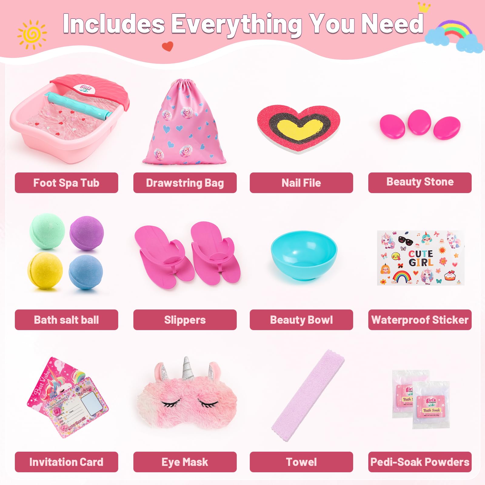 IPOOLTENG Kids Foot Spa Kit warm water massage promotes gentle relaxation.