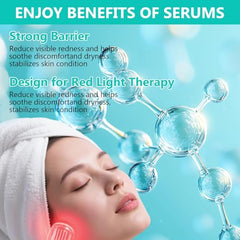 Ipsify red-light-therapy-activation-serum-application-pump—smooth non-greasy glide for daily use.