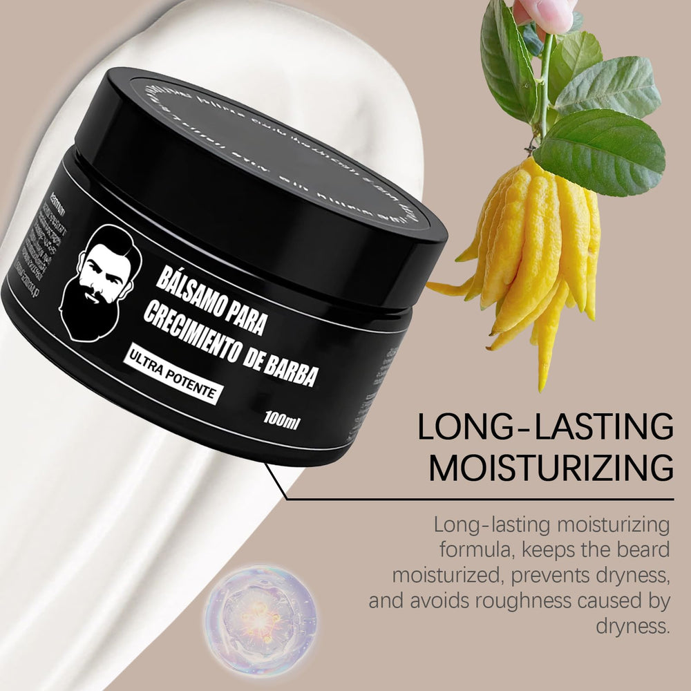 ipxkwll beard-stimulating-balm on skin demonstrating moisturized beard base