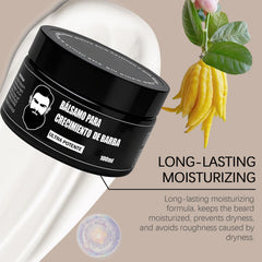 ipxkwll beard-stimulating-balm on skin demonstrating moisturized beard base