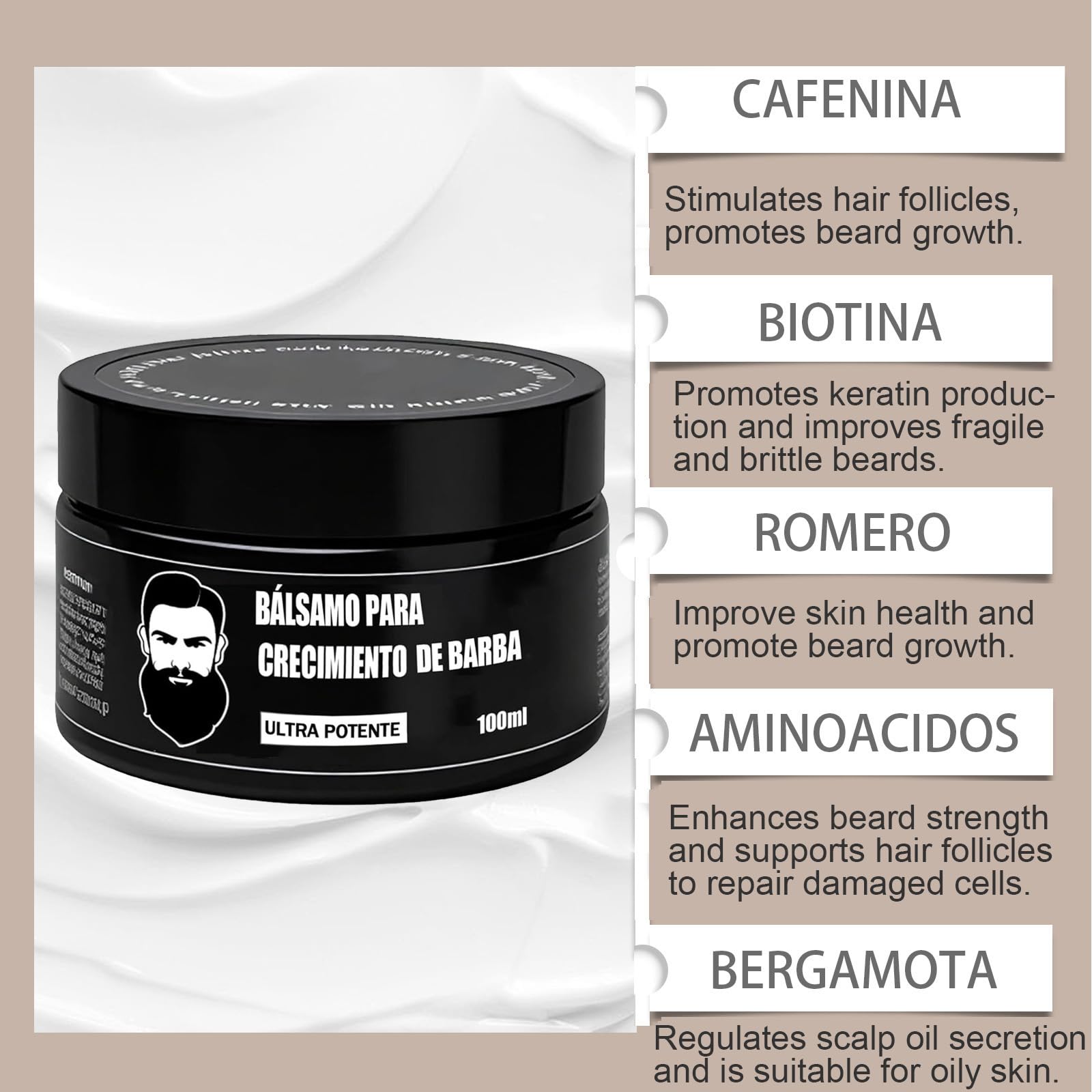 ipxkwll beard-stimulating-balm texture showing lightweight non-greasy feel