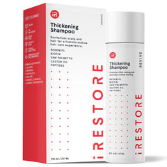 irestore anti hair loss shampoo bottle showcases biotin for healthier scalp