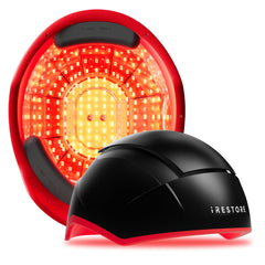 iRestore Elite front view showing compact home-use design for discreet daily treatment