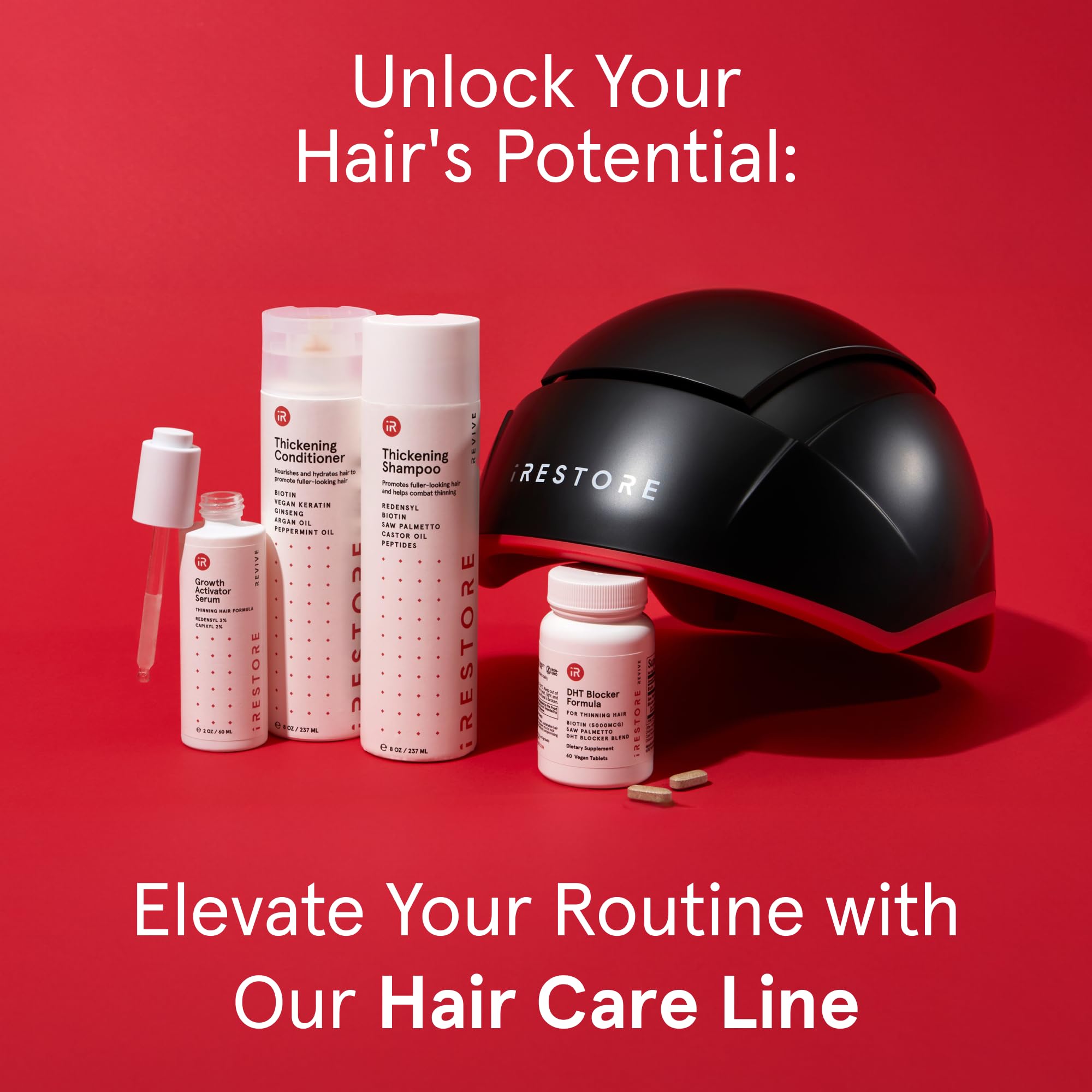 iRestore Elite packaging with essential accessories for complete regimen