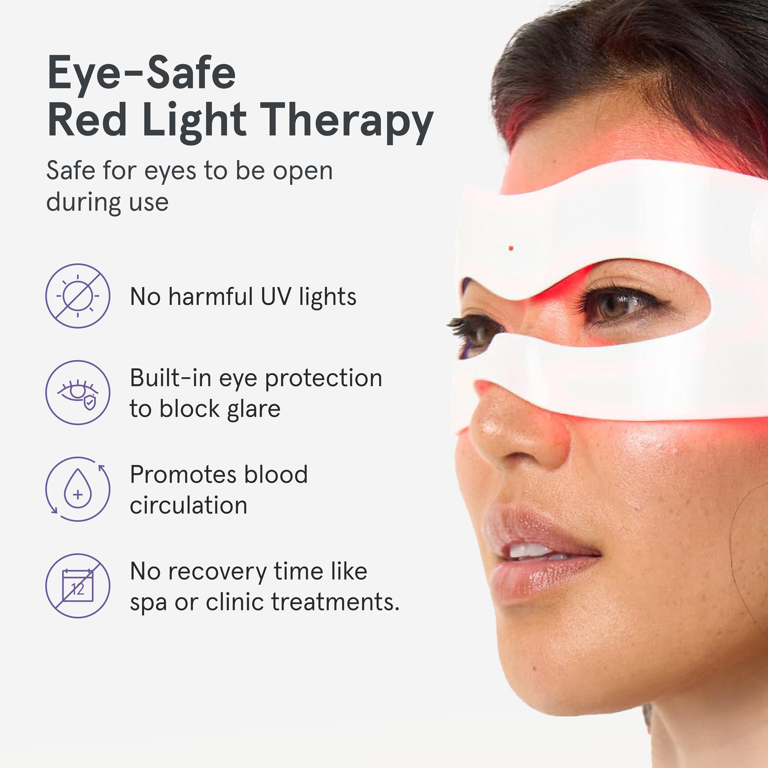 iRestore eye mask focuses on 11s between brows with precise light treatment.