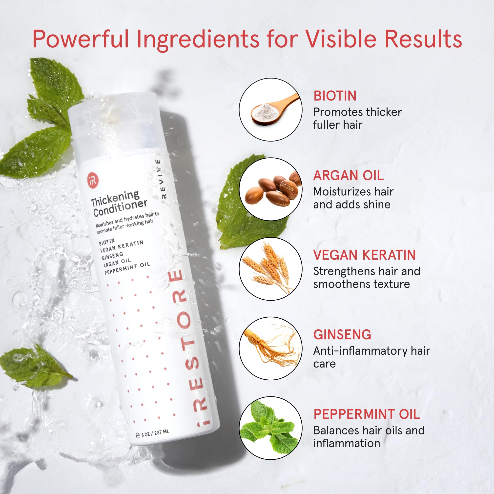 irestore ginger oil argan oil ingredients closeup highlights nourishing oils