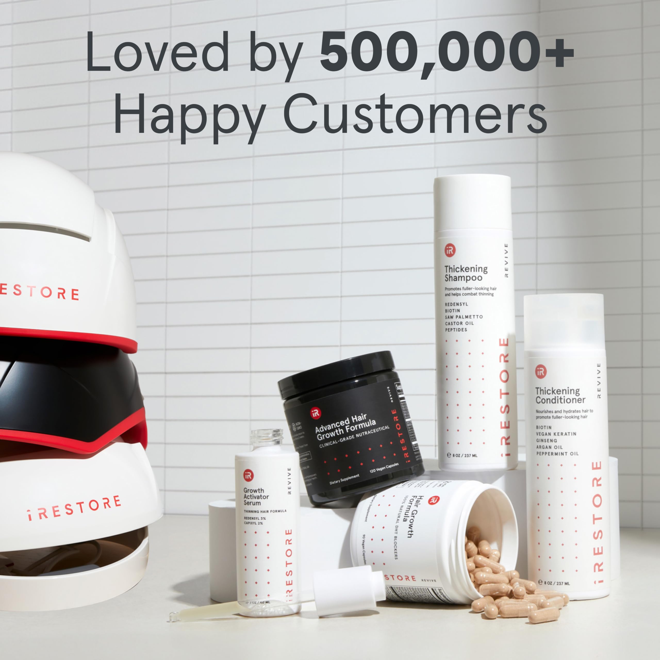 irestore-red-light-therapy-mask-compatible, ideal pairing with the Renew Trio.