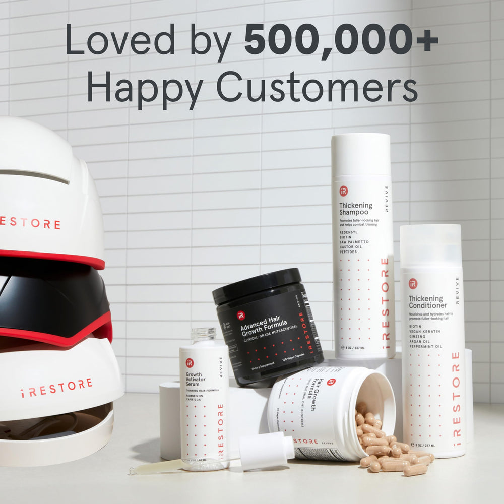 irestore-red-light-therapy-mask-compatible, ideal pairing with the Renew Trio.