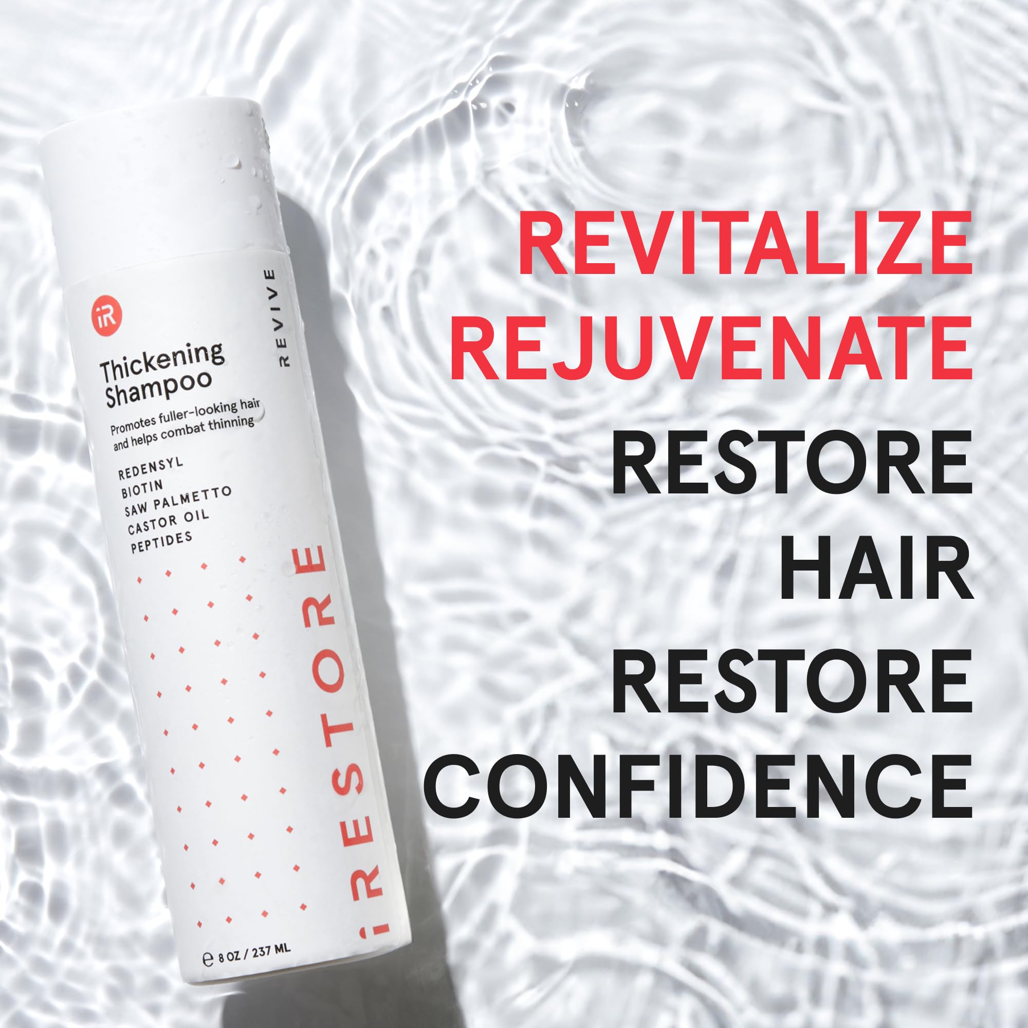 irestore us-made shampoo bottle signals USA manufacturing quality