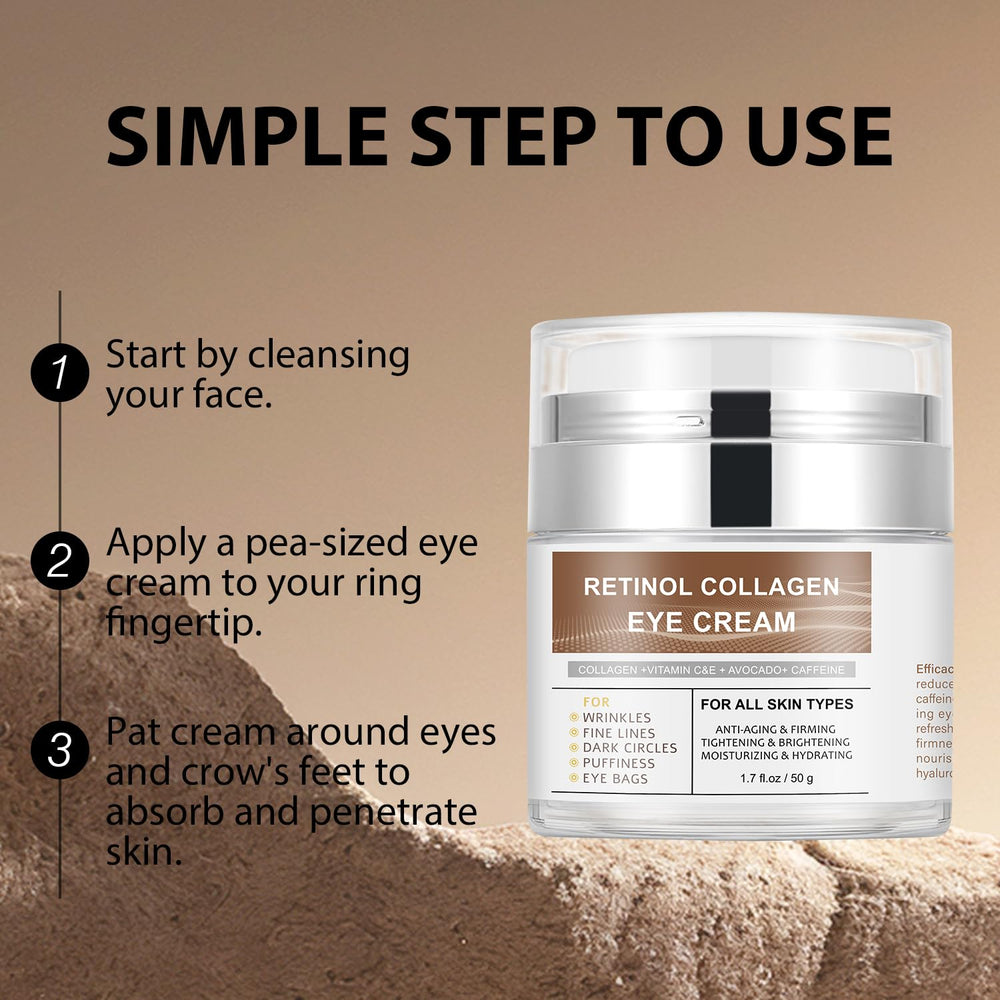 IREV eye cream lightweight texture being applied under-eye