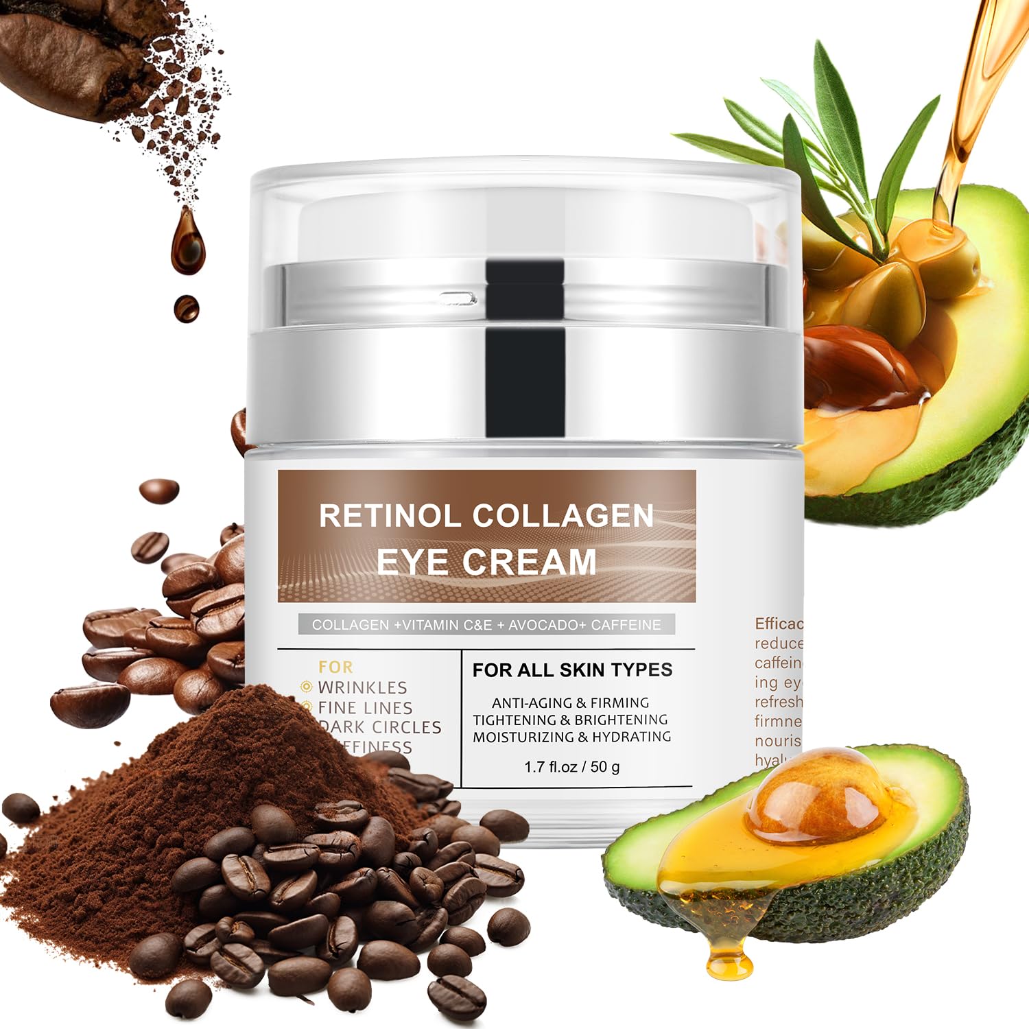 IREV eye cream retinol collagen application around eyes for smoothing fine lines