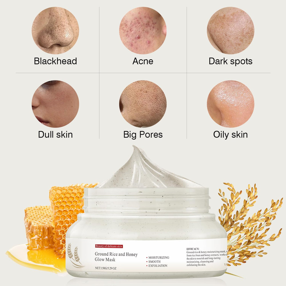 IREV Face Mask ingredients rice honey visible indicating brightening and nourishment
