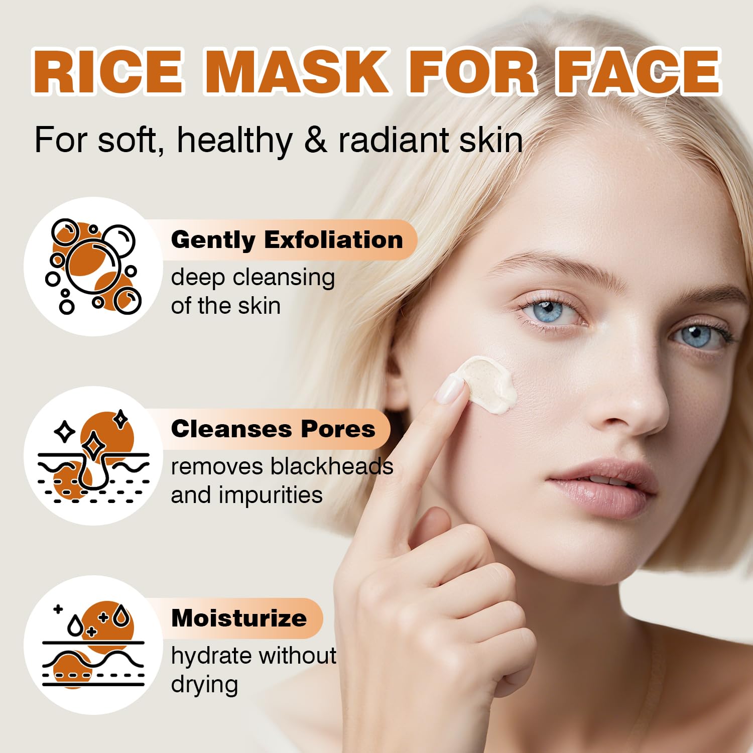 IREV Face Mask texture cream close-up highlighting creamy hydrating feel