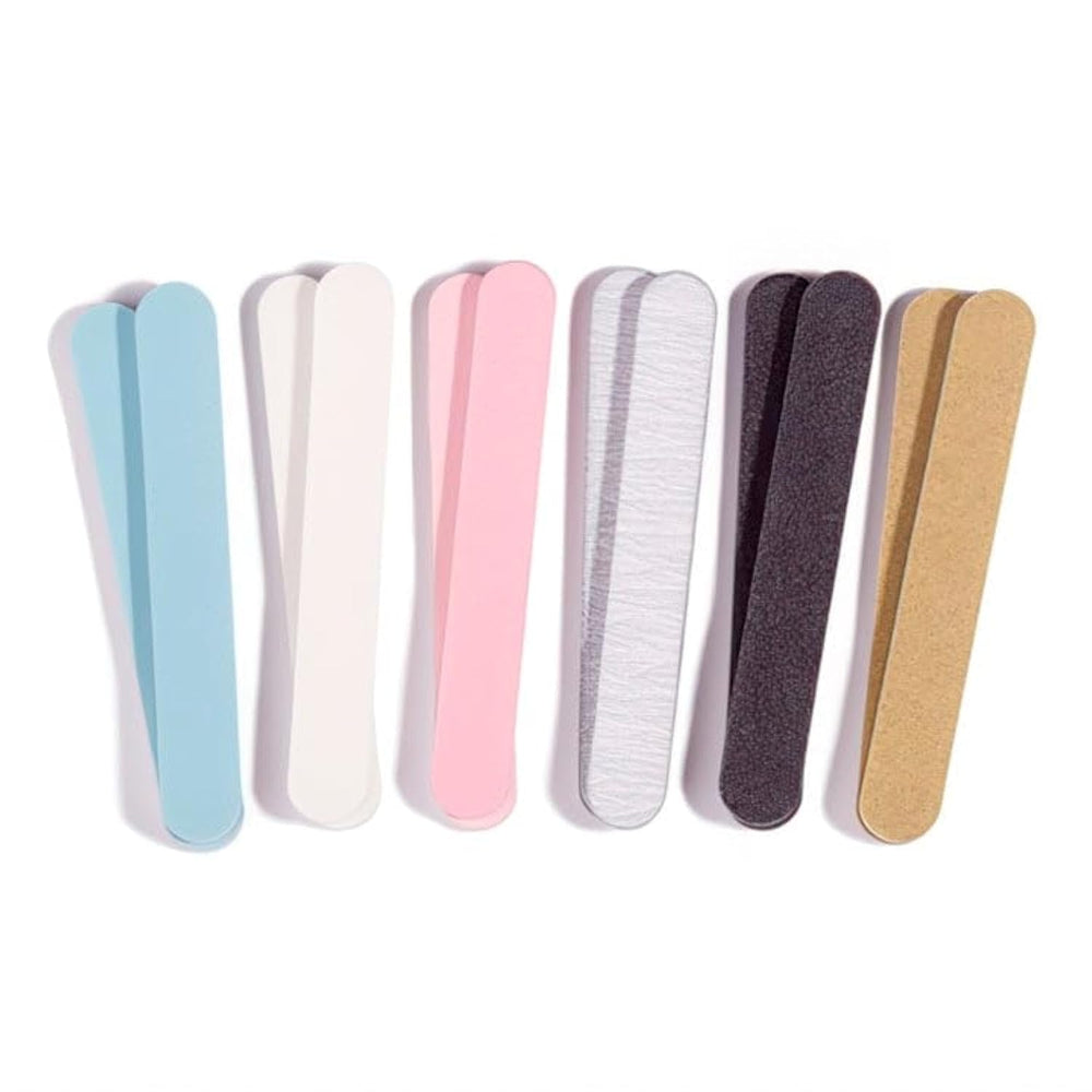 Iridesi limas de uñas mini coloridas, paquete de 12, para manicuras rápidas y coloridas