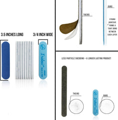 Iridesi mini blue nail files 120 grit side for shaping natural or acrylic nails.