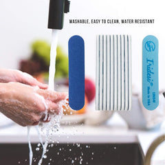 Iridesi mini blue nail files 240 grit side for a smooth finish.