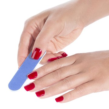Iridesi travel-friendly nail files fit purses, desks, and cars.