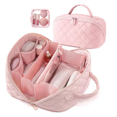 IrisCargo makeup bag with 180° open lay-flat view for easy access